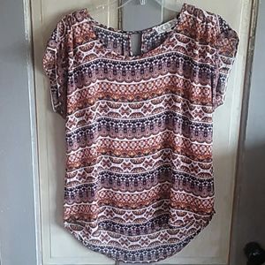 Pink Rose High Low Blouse